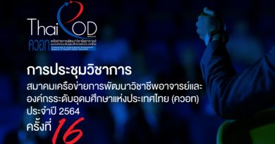 การประชุมวิชาการสมาคมเครือข่ายการพัฒนาวิชาชีพอาจารย์และองค์กรระดับอุดมศึกษาแห่งประเทศไทย (ควอท) ประจำปี 2564 ครั้งที่ 16 การประชุมวิชาการสมาคมเครือข่ายการพัฒนาวิชาชีพอาจารย์และองค์กรระดับอุดมศึกษาแห่งประเทศไทย (ควอท) ประจำปี 2564 ครั้งที่ 16
