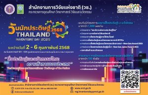 เชิญชวน “วันนักประดิษฐ์ 2568 Thailand Inventors’ Day 2025” วันที่ 2-6 กุมภาพันธ์ ณ ไบเทค บางนา